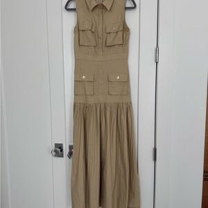 Women’s Chicways Khaki Tank Maxi Dress - Size Medium